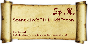 Szentkirályi Márton névjegykártya